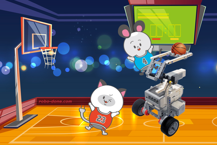スポーツロボでバスケットボール